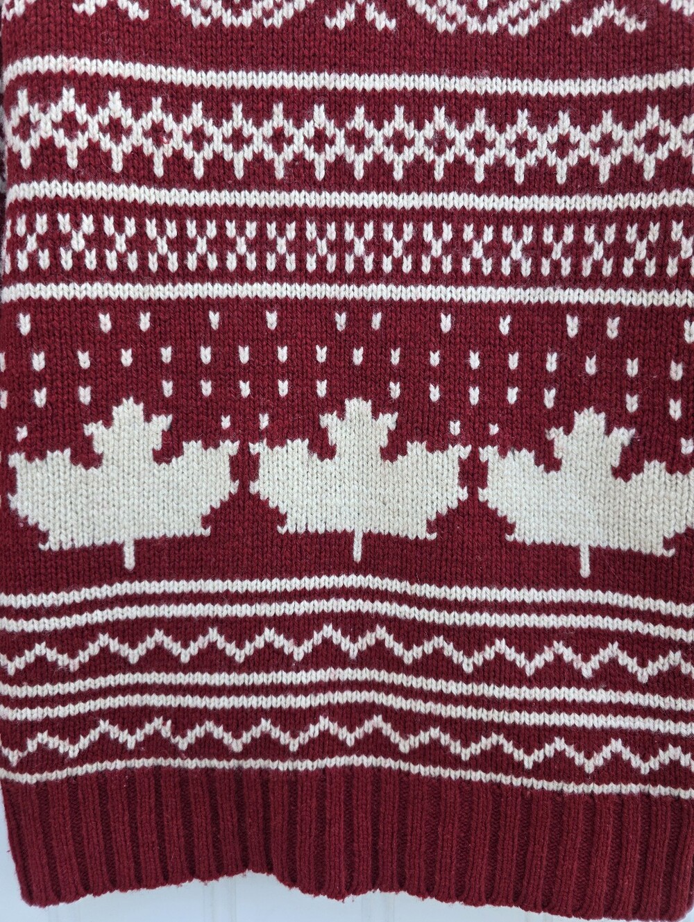 Hudson's Bay Company HBC Team Canada Olympic Cowichan Style Wool Cardigan Medium - Picture 11 of 11